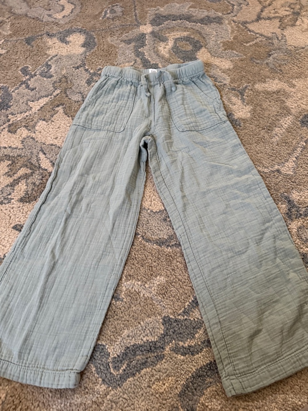 GAP Light Sage Green Kids Wide-Leg Pants